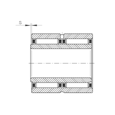 滾針軸承 NAO30X45X26-ZW-ASR1, 無擋邊，雙列