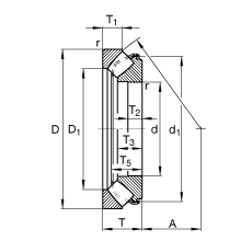 推力調(diào)心滾子軸承 29344-E, 根據(jù) DIN 728/ISO 104 標(biāo)準(zhǔn)的主要尺寸，單向，可分離