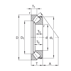 推力調(diào)心滾子軸承 29330-E1, 根據(jù) DIN 728/ISO 104 標(biāo)準(zhǔn)的主要尺寸，單向，可分離