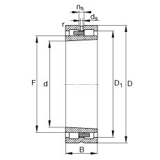 圓柱滾子軸承 NNU4932-S-K-M-SP, 根據(jù) DIN 5412-4 標(biāo)準(zhǔn)的主要尺寸, 非定位軸承, 雙列，帶錐孔，錐度 1:12 ，可分離, 帶保持架，減小的徑向內(nèi)部游隙，限制公差