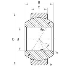 關(guān)節(jié)軸承 GE12-FO, 根據(jù) DIN ISO 12 240-1 標(biāo)準(zhǔn)，需維護(hù)