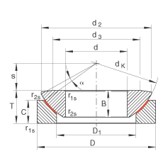 推力關(guān)節(jié)軸承 GE200-AW, 根據(jù) DIN ISO 12 240-3 標(biāo)準(zhǔn)，免維護(hù)