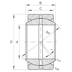 關(guān)節(jié)軸承 GE69-ZO, 根據(jù) DIN ISO 12 240-1 標準，英制尺寸，需維護