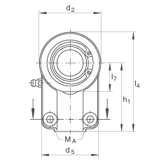 液壓桿端軸承 GIHNRK12-LO, 根據(jù) DIN ISO 12 240-4 標準，帶右旋螺紋夾緊裝置，需維護