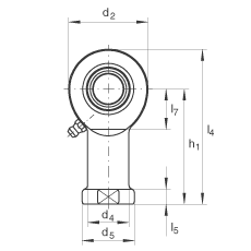 桿端軸承 GIL80-DO-2RS, 根據(jù) DIN ISO 12 240-4 標準，帶左旋內(nèi)螺紋，需維護，兩側(cè)唇密封