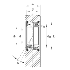 液壓桿端軸承 GF25-DO, 根據(jù) DIN ISO 12 240-4 標(biāo)準(zhǔn)，帶焊接面，需維護(hù)