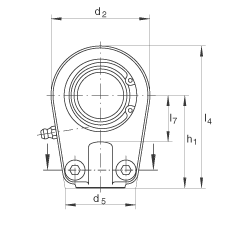 液壓桿端軸承 GIHRK20-DO, 根據(jù) DIN ISO 12 240-4 標準，帶右旋螺紋夾緊裝置，需維護