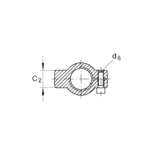 液壓桿端軸承 GIHNRK110-LO, 根據(jù) DIN ISO 12 240-4 標(biāo)準(zhǔn)，帶右旋螺紋夾緊裝置，需維護(hù)