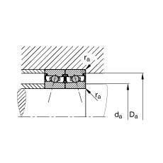 主軸軸承 HCS71902-E-T-P4S, 調節(jié)，成對或單元安裝，接觸角 α = 25°，兩側唇密封，非接觸，限制公差