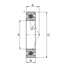 主軸軸承 HC71902-E-T-P4S, 調(diào)節(jié)，成對(duì)或單元安裝，接觸角 α = 25°，陶瓷球，限制公差