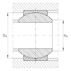 關(guān)節(jié)軸承 GE25-PB, 根據(jù) DIN ISO 12 240-1 標(biāo)準(zhǔn)，尺寸系列 K，需維護(hù)