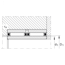 滾針軸承 NAO30X45X26-ZW-ASR1, 無擋邊，雙列